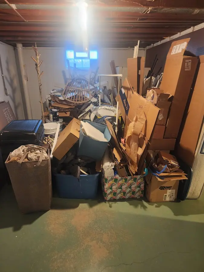 Roll-off dumpster container at job site for 20 Yard Dumpster Rental in Irwin